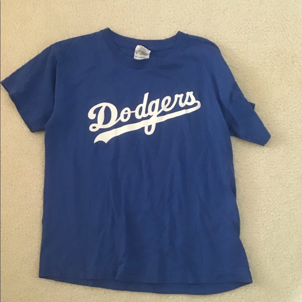 Blue Los angeles Dodgers #10 T - shirt